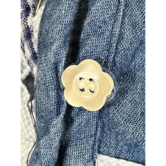 Retro Patchwork Floral Vest Blue 20W Boho Western Classic Chic Hippie Indie Folk - Picture 5 of 12